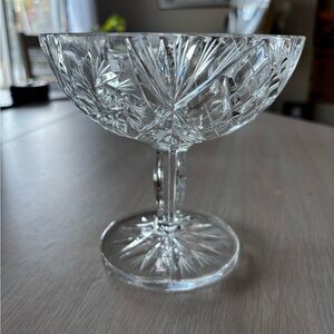 Elegant Pinwheel Crystal Compote Bowl